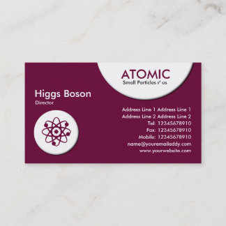 Tarjeta De Visita Círculos atómicos - Crimen oscuro (660033)