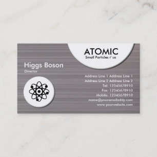 Tarjeta De Visita Círculos atómicos - textura cepillada del metal 