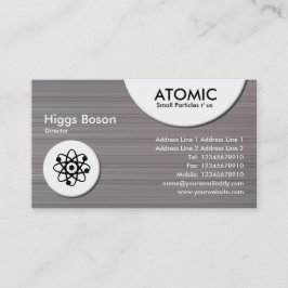Tarjeta De Visita Círculos atómicos - textura cepillada del metal II