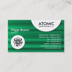 Tarjeta De Visita Círculos atómicos - Textura de cepillado verde