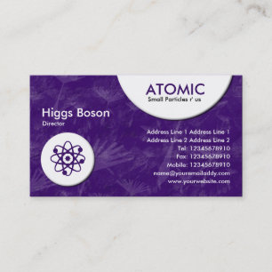 Tarjeta De Visita Círculos atómicos - Textura de dandylion violeta