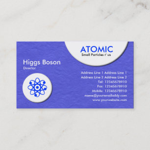 Tarjeta De Visita Círculos atómicos - Textura de papel pintado azul