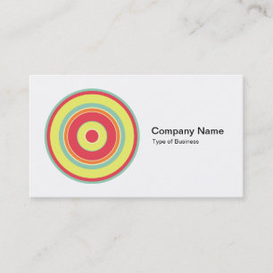 Tarjeta De Visita Círculos concéntricos coloridos 01