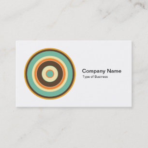 Tarjeta De Visita Círculos concéntricos coloridos 02