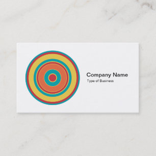 Tarjeta De Visita Círculos concéntricos coloridos 05