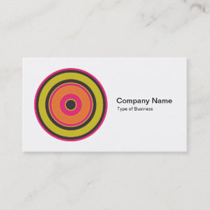 Tarjeta De Visita Círculos concéntricos coloridos 06