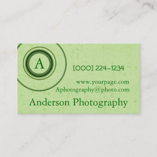 Tarjeta De Visita Círculos de monograma retro