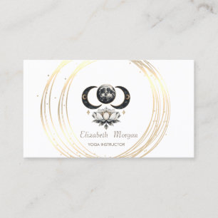 Tarjeta De Visita Círculos de oro de luna profesional lotus