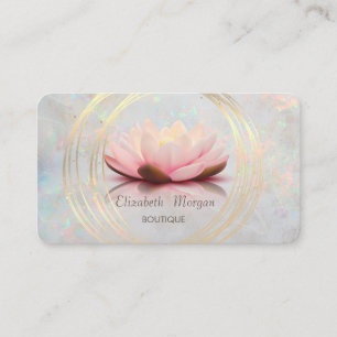 Tarjeta De Visita Círculos de oro elegantes modernos Lotus holográfi