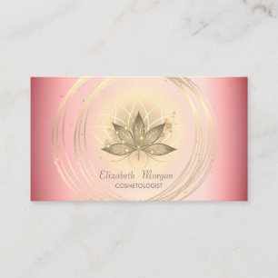 Tarjeta De Visita Círculos de oro elegantes profesionales Loto