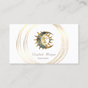 Tarjeta De Visita Círculos de oro luna profesional