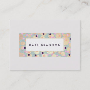 Tarjeta De Visita Círculos de oro modernos y la colorida placa de co