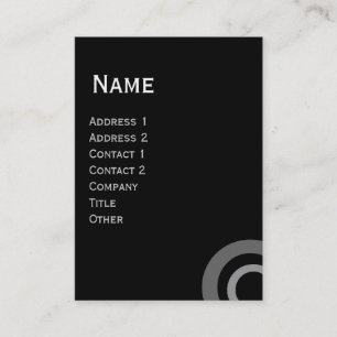 TARJETA DE VISITA CÍRCULOS GEOMÉTRICOS GRIS BLANCO ABSTRACTOS
