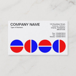 Tarjeta De Visita Círculos giratorios - Rojo y Azul