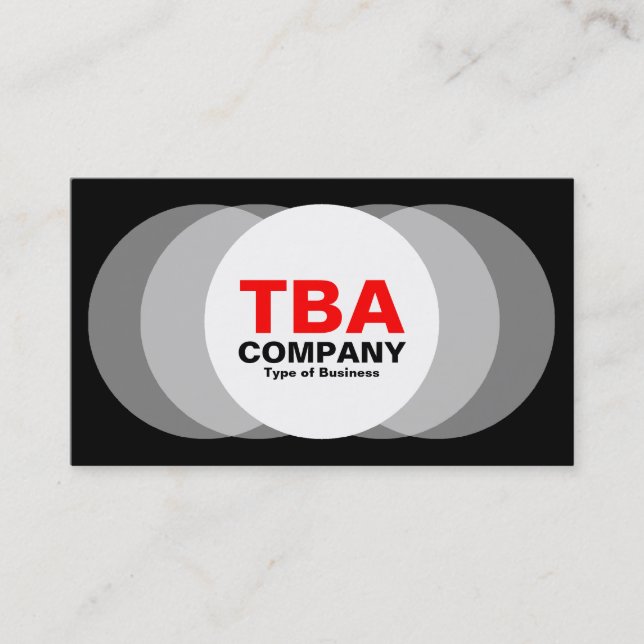 Tarjeta De Visita Círculos - Negro (Anverso)