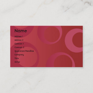 Tarjeta De Visita Círculos rojos - negocio