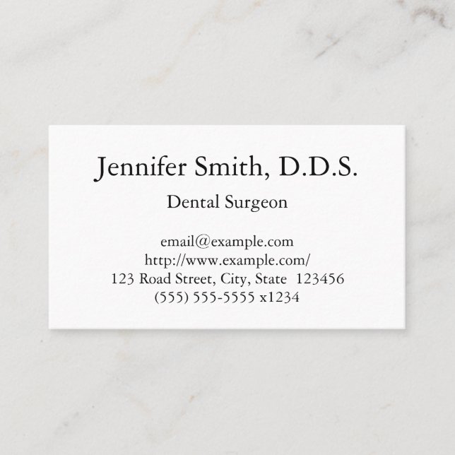 Tarjeta De Visita Cirujano dental profesional (Anverso)