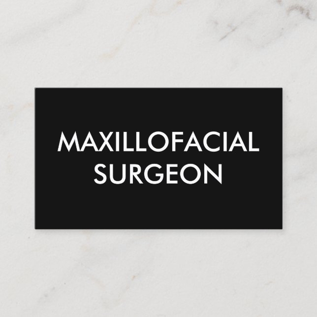 Tarjeta De Visita cirujano maxillofacial (Anverso)