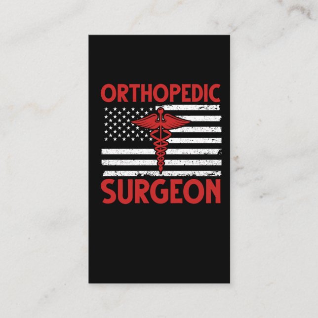 Tarjeta De Visita Cirujano ortopédico americano (Anverso)