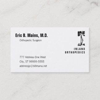 Tarjeta De Visita Cirujano ortopédico árbol croado