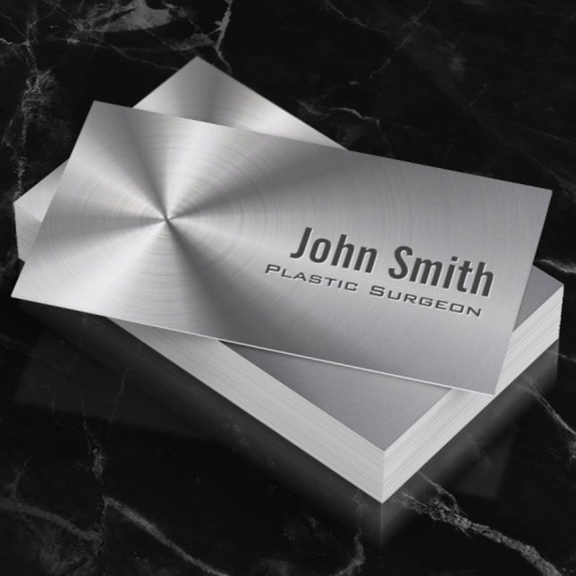 Tarjeta De Visita Cirujano plástico falso médico Metalizado (Subido por el creador)