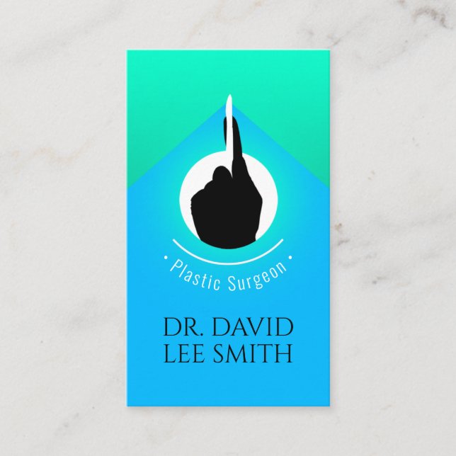 Tarjeta De Visita Cirujano plástico / Médica / Asistente de cirujano (Anverso)