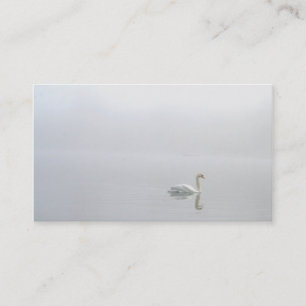 Tarjeta De Visita Cisne en la niebla