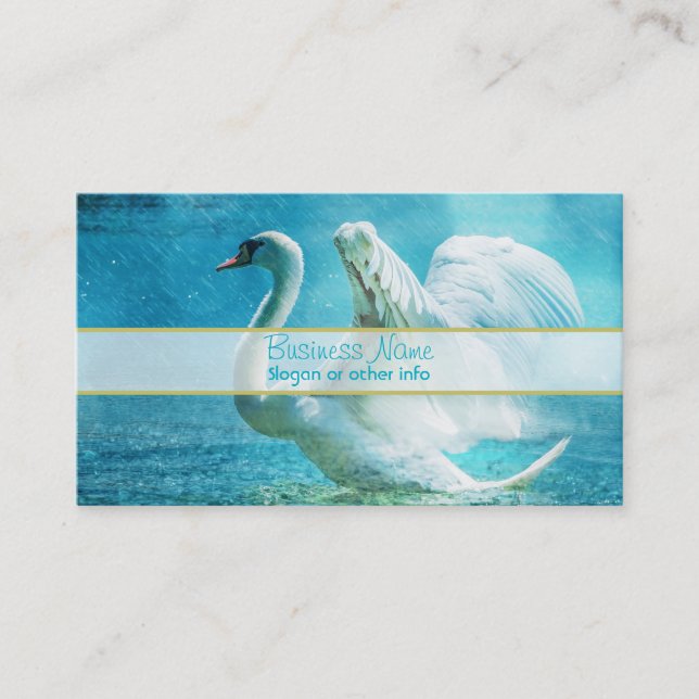 Tarjeta De Visita Cisne mágico durante una ducha de verano (Anverso)