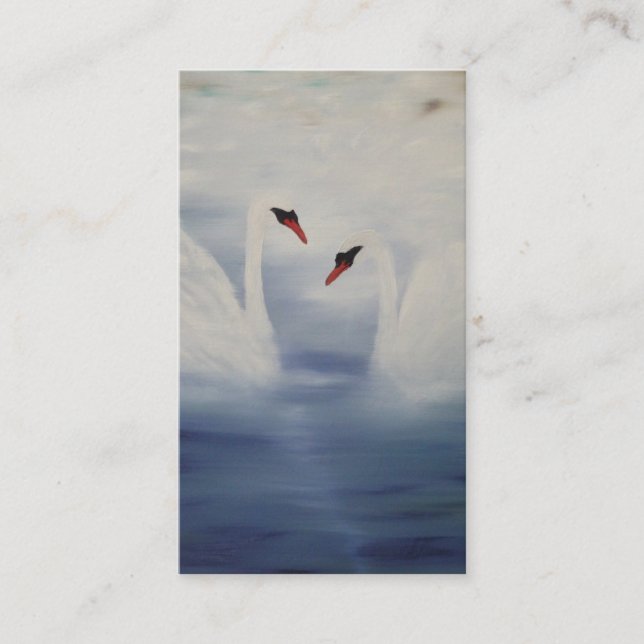 Tarjeta De Visita Cisnes de llegada (Anverso)