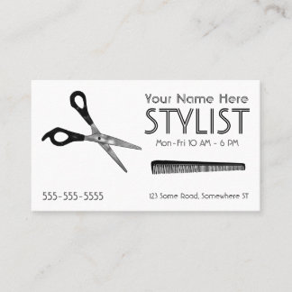Tarjeta De Visita Cita blanca estilista