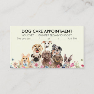 Tarjeta De Visita Cita Boho Chic de Perros Amarillos