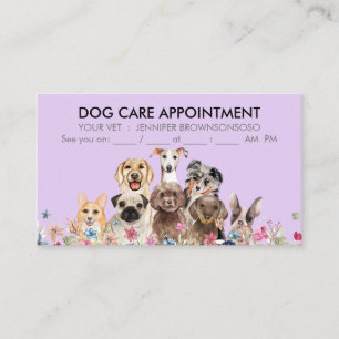 Tarjeta De Visita Cita Boho Chic de Purple Dogs