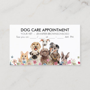 Tarjeta De Visita Cita Boho Chic para Perros