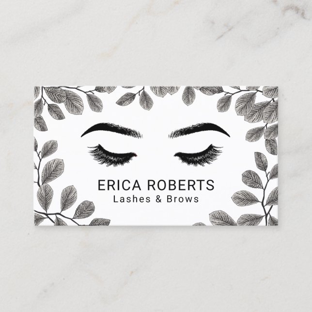 Tarjeta De Visita Cita botánica del artista de maquillaje de las (Anverso)