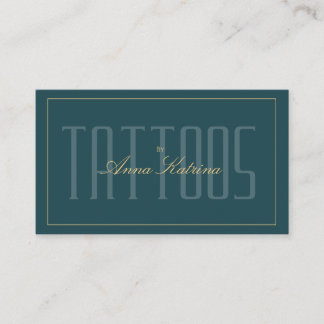 Tarjeta De Visita Cita con Artista de Tatuajes de Lujo Premium