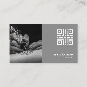 Tarjeta De Visita Cita con Artista de Tatuajes Góticos Oscuros