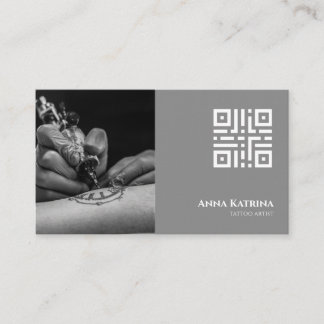 Tarjeta De Visita Cita con Artista de Tatuajes Góticos Oscuros
