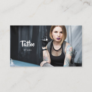 Tarjeta De Visita Cita con Artista de Tatuajes Vintage Tradicionales