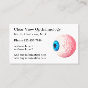 Tarjeta De Visita Cita con optometrista u oftalmólogo negocio