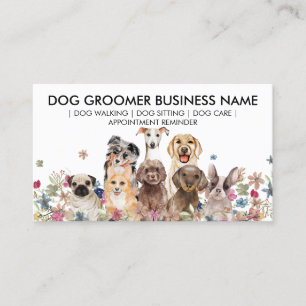 Tarjeta De Visita Cita con paseador de perros