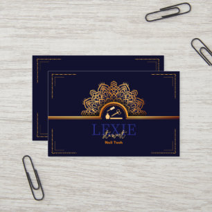 Tarjeta De Visita Cita con Técnica de Uñas Elegante y con Clase