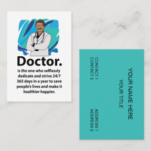 Tarjeta De Visita Cita de Agradecimiento para Médico