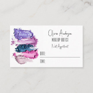 Tarjeta De Visita Cita de artista de maquillaje de belleza de código