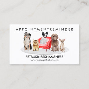 Tarjeta De Visita Cita de Aseo para Perro Pequeño