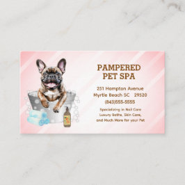 Tarjeta De Visita Cita de Bulldog francés Mascota Groomer Spa