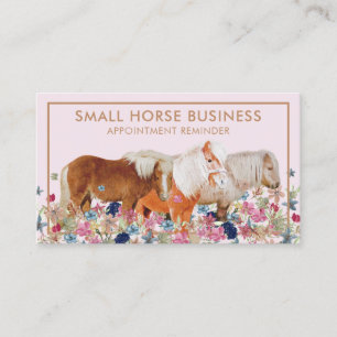 Tarjeta De Visita Cita de cría de pony de montar caballo pequeño ros
