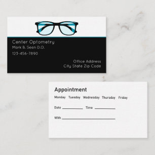Tarjeta De Visita Cita de Doctor de Osteopatía Tema Óptico