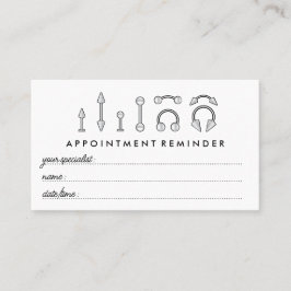 Tarjeta De Visita Cita de joyas de plata estéril Piercing