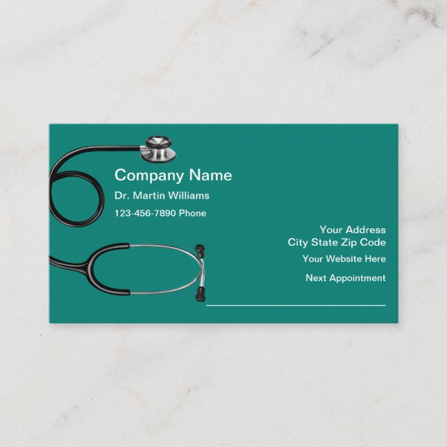 Tarjeta De Visita Cita de la Oficina Médica (Anverso)