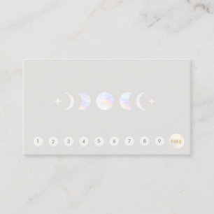 Tarjeta De Visita Cita de Lealtad del Cliente de Moon 10 Punch